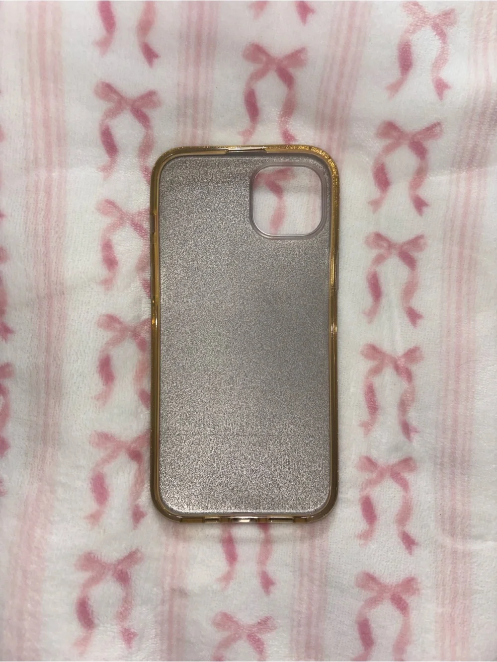 iPhone 15 plus Glitter Rose Gold Phone Case - Compatible Smartphone Accessory